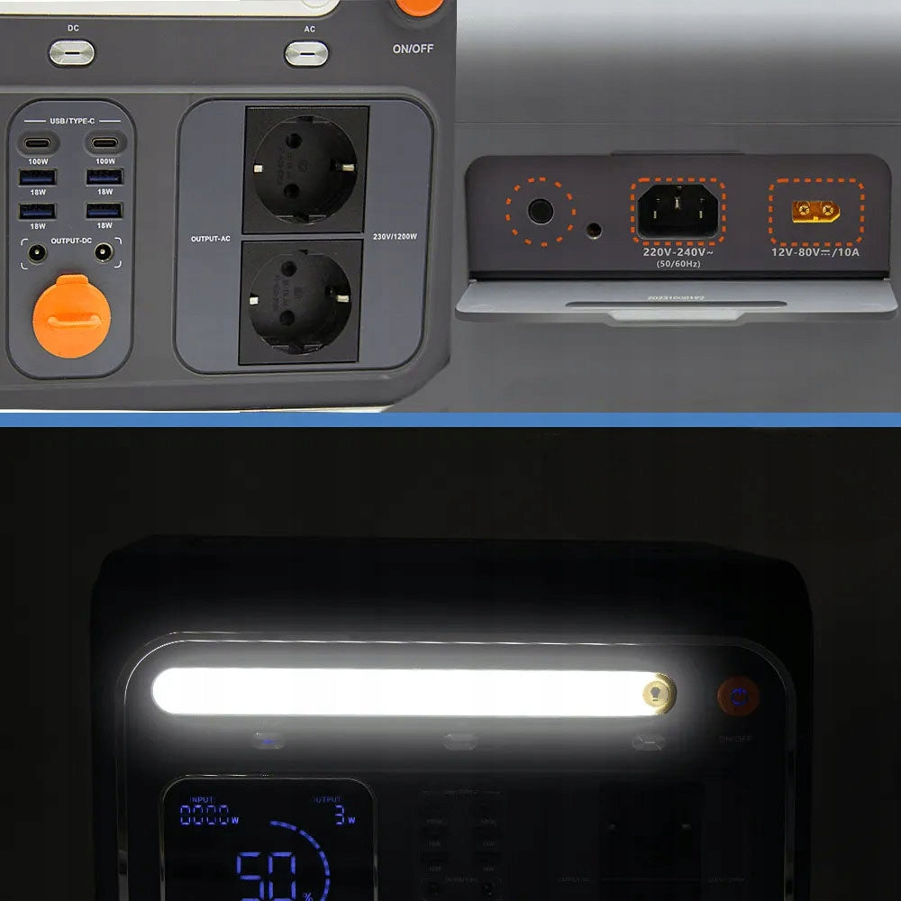 LIFEPO4 Portable Power Station Emergency Power Supply ORLLO 1200W/1500W ECO Brand no brand