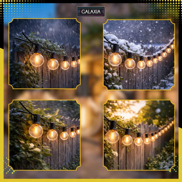 LIGHT GARLAND 10m WITH REMOTE CONTROL GARDEN 10 LED Garden Lights 230v Globe diameter 4 cm
