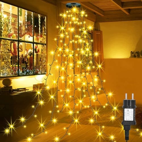 LIGHT GARLAND CHRISTMAS TREE 2M 280 LED 8 MODES TIMER WATERPROOF Christmas Brand no brand