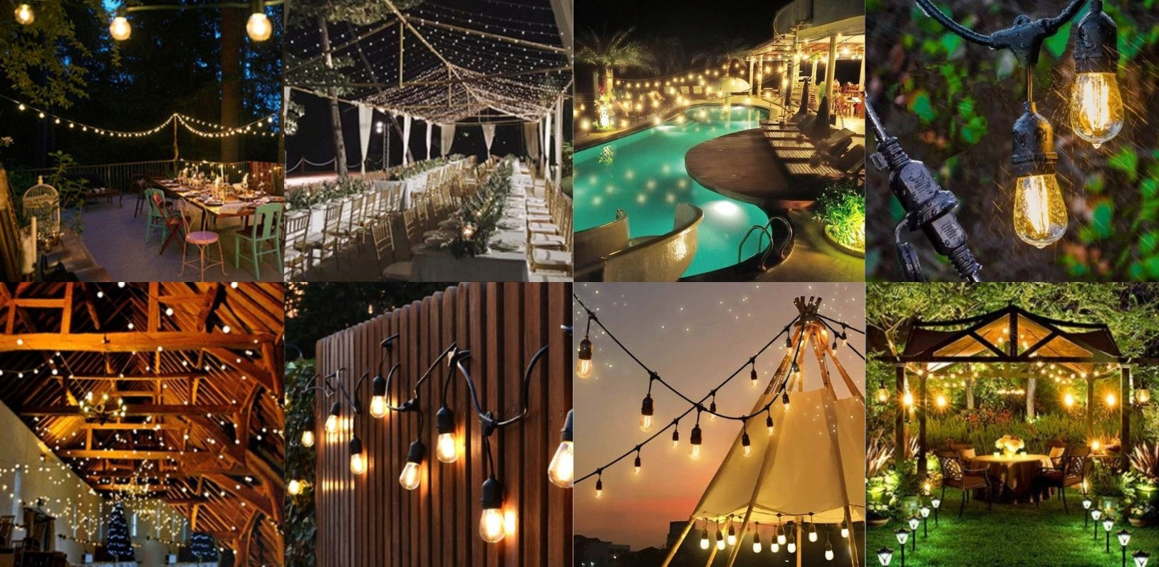 LIGHT GARLAND garden lamps garden bulbs for balcony terrace 15m Number of light points 11 - 20