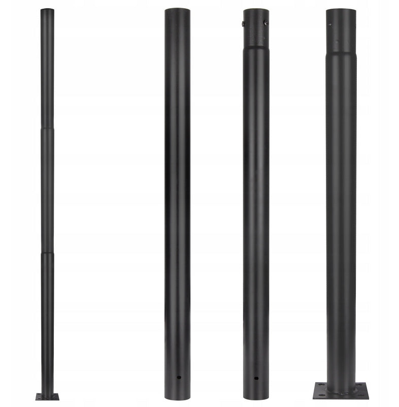 LIGHTING POLE MAST FOR CAMERAS 3M STREET LANTERNS 60mm ROUND BLACK