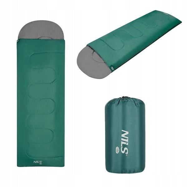 LIGHTWEIGHT HIKING SLEEPING BAG WITH DUVET HOOD 210x70