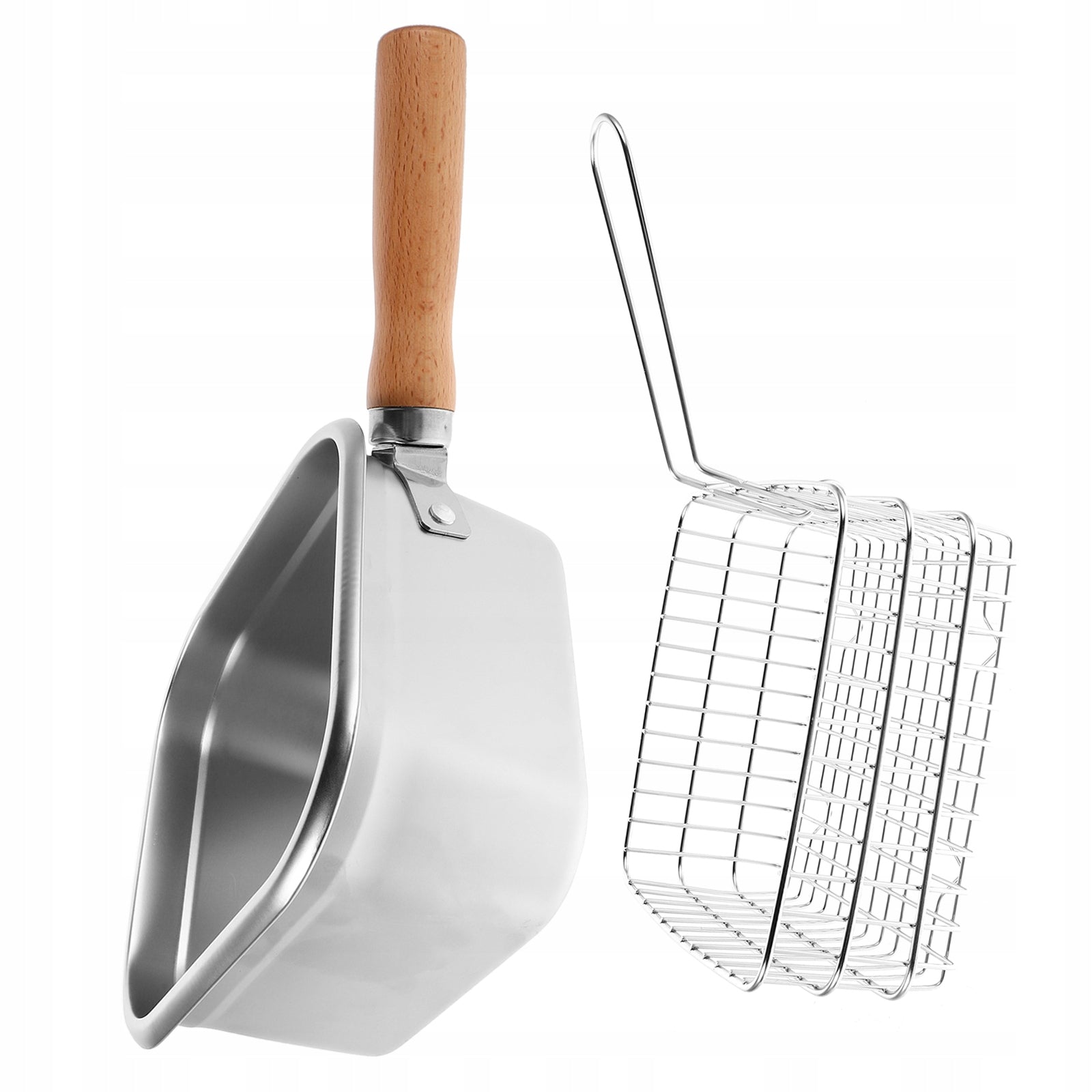 LIGHTWEIGHT STAINLESS STEEL FRYER POT WITH BASKET FOR FRYING AND BOILING Brand no brand