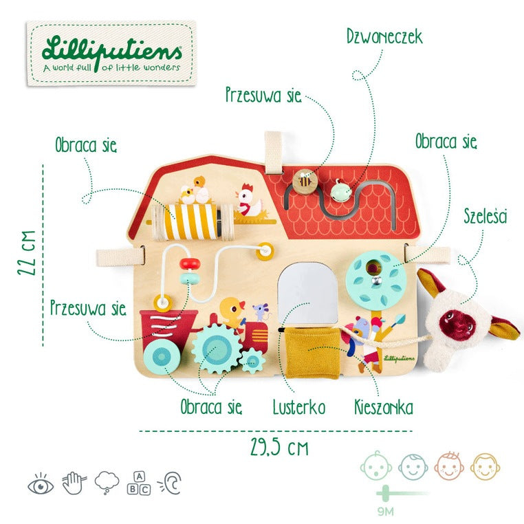 LILLIPUTIENS Wooden manipulation board Farm Sheep Yvon 9m+ Manufacturer code 83745