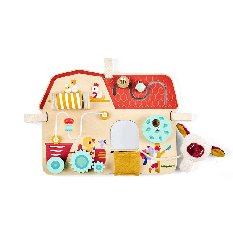 LILLIPUTIENS Wooden manipulation board Farm Sheep Yvon 9m+