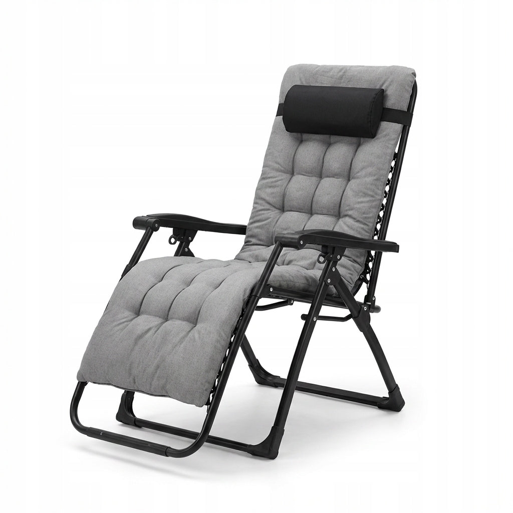LINBOX XY-149 Beach Garden Sun Lounger Folding Adjustable Cushion 150kg Kind sunbed