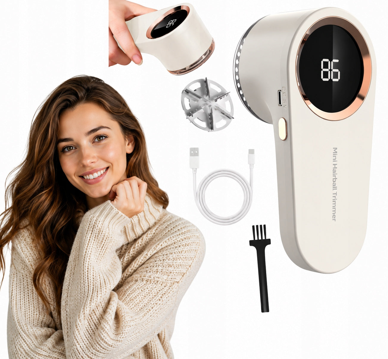 LINT REMOVAL DEVICE WITH USB CHARGING FOR CLOTHES UPHOLSTERY SWEATERS