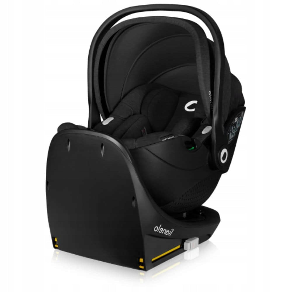 LIONELO MOXIE i-SIZE SET – Seat with Isofix Base | CARBON BLACK Manufacturer code Fotelik samochodowy z bazą obrotowy 40-87cm
