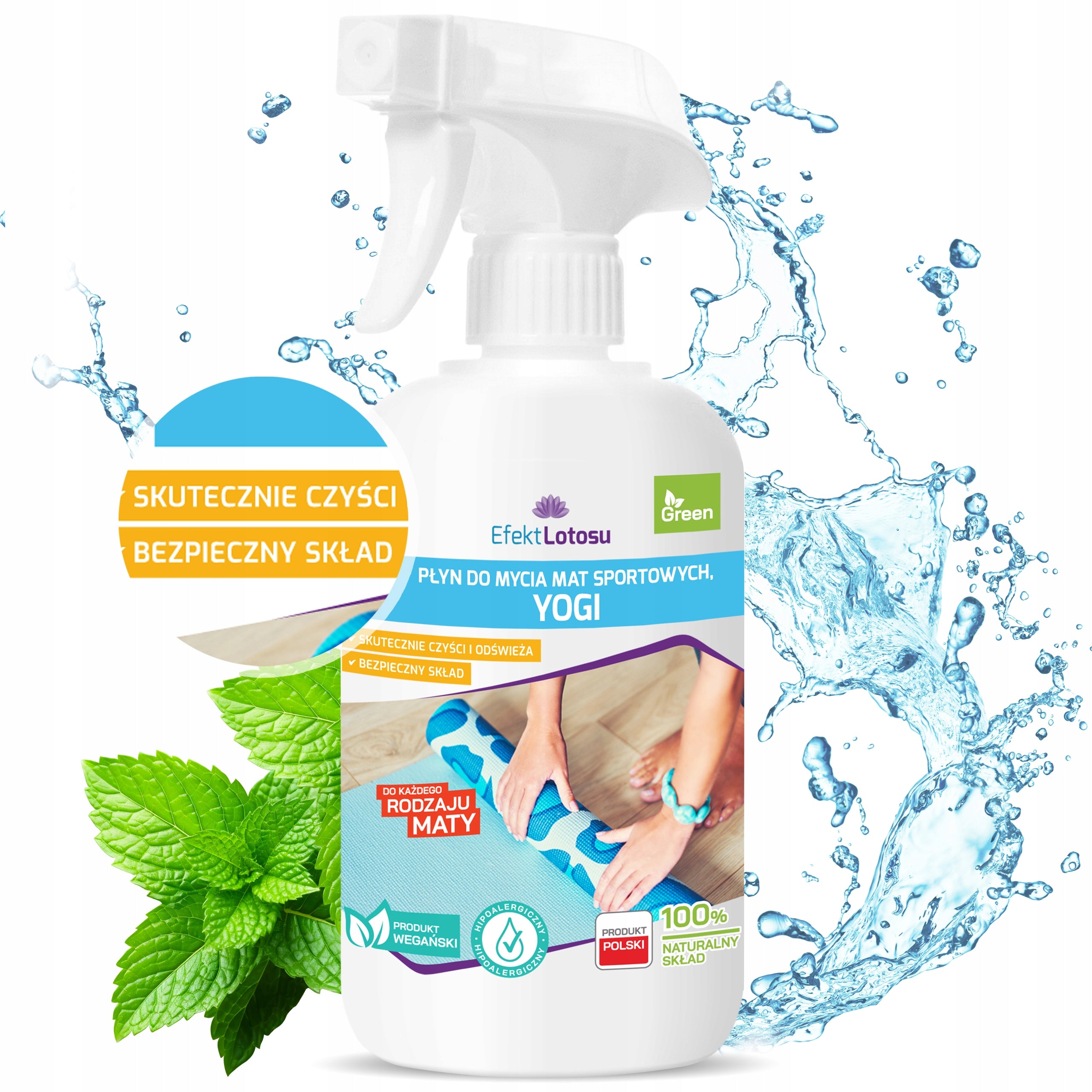 LIQUID SPRAY FOR WASHING YOGA MAT YOGA 500ML Packaging status original