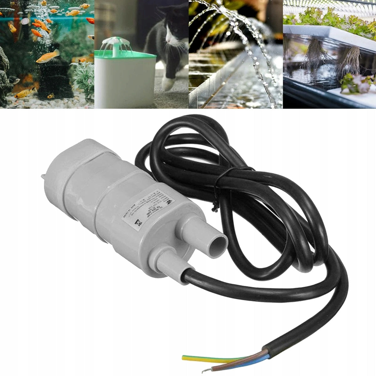 LIQUID WATER FLOW PUMP 600L/H 12V 17W BRUSHLESS PUMP