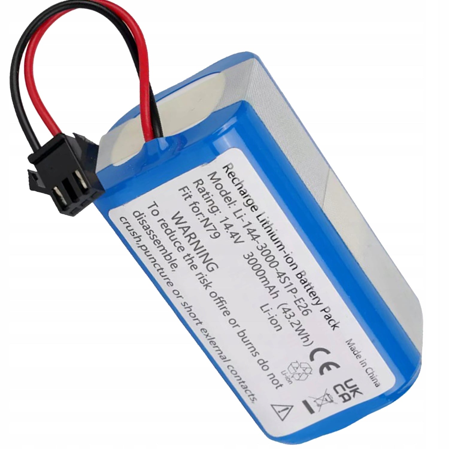 LITHIUM-ION BATTERY FOR ROBOT VACUUM CLEANER 14,4V 3000MAH REPLACEMENT BATTERY