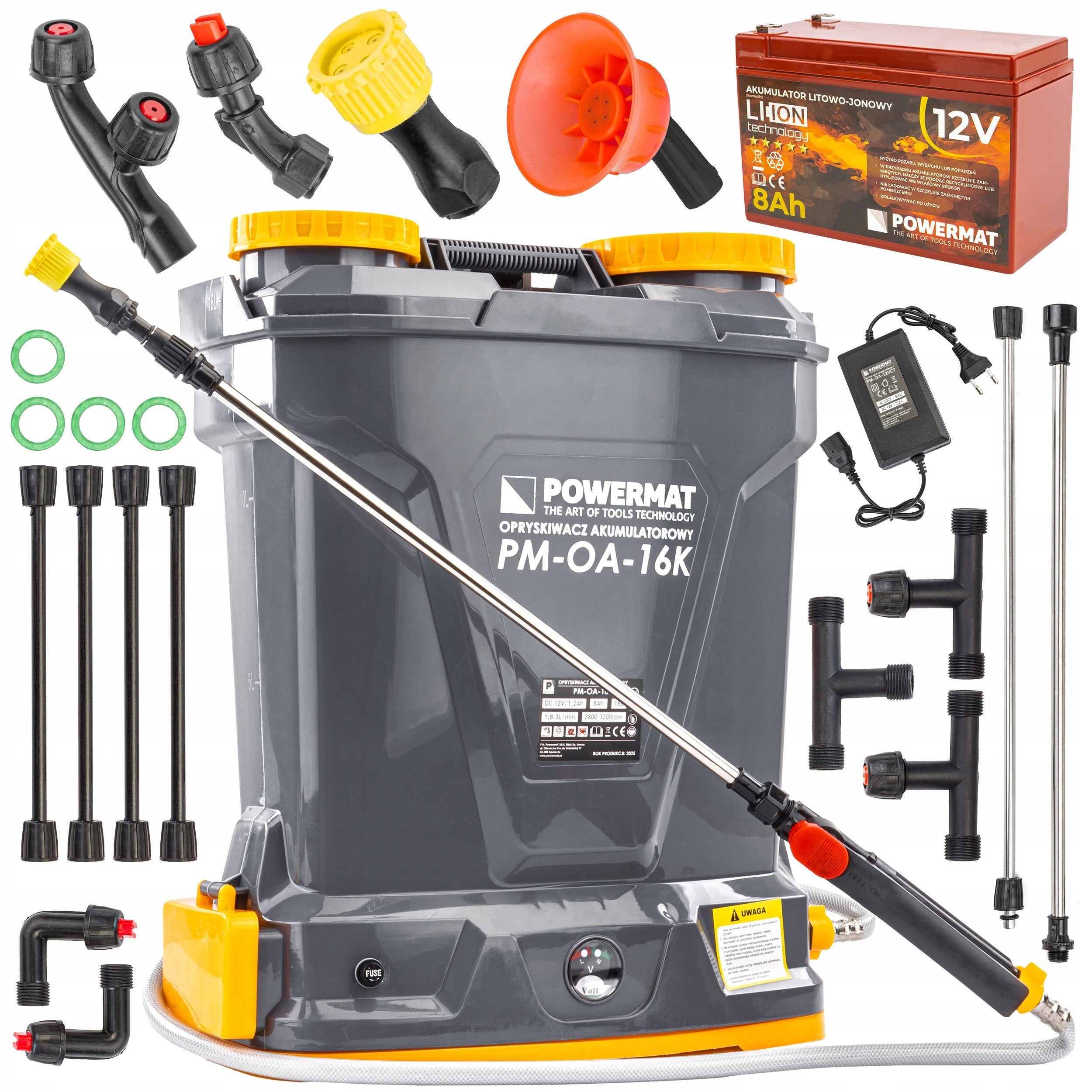 LITHIUM ION ELECTRIC CORDLESS SPRAYER 16L BACKPACK 4 NOZZLES