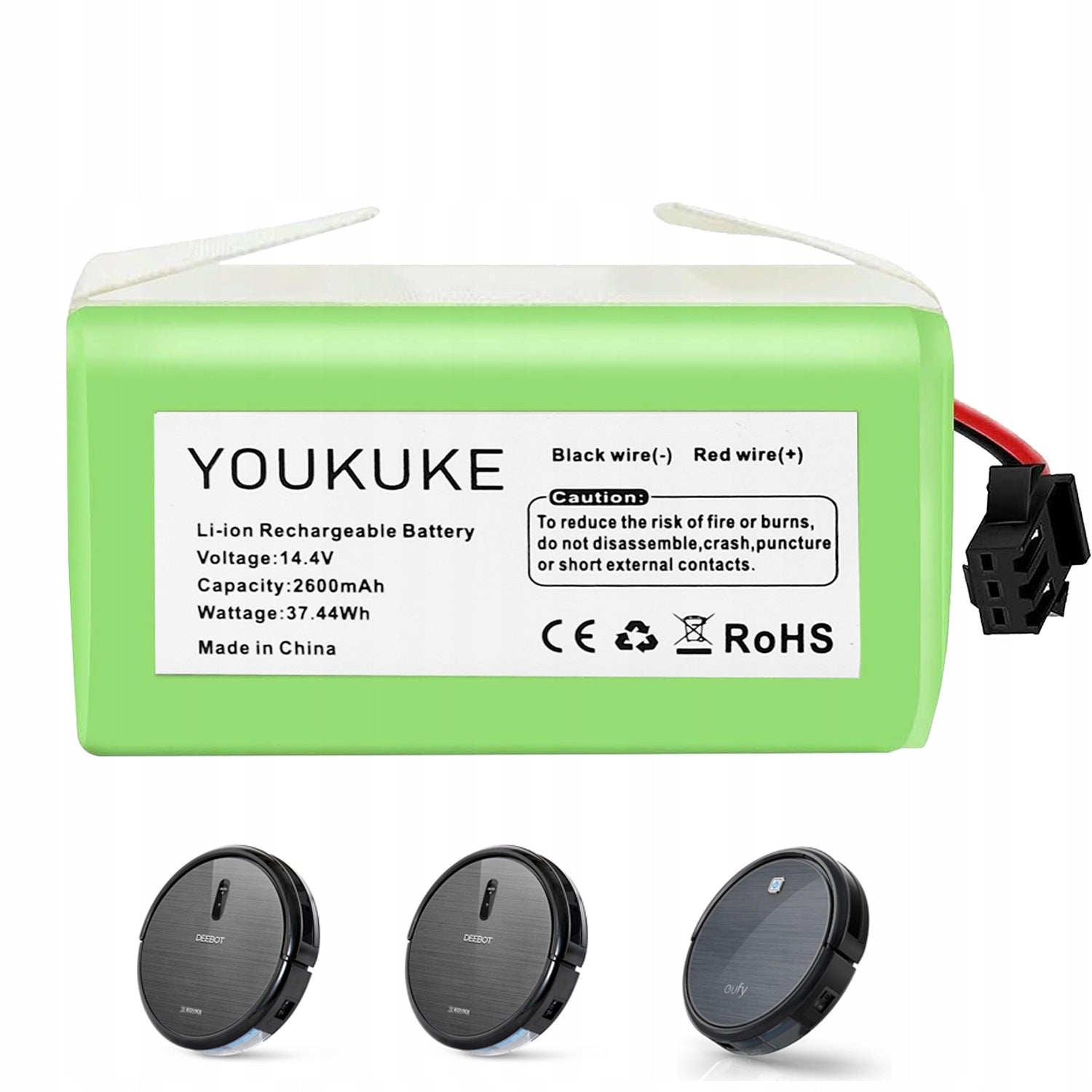 LITHIUM-ION REPLACEMENT BATTERY FOR EUFY ROBOVAC G10 G30 G35 G40 2600MAH