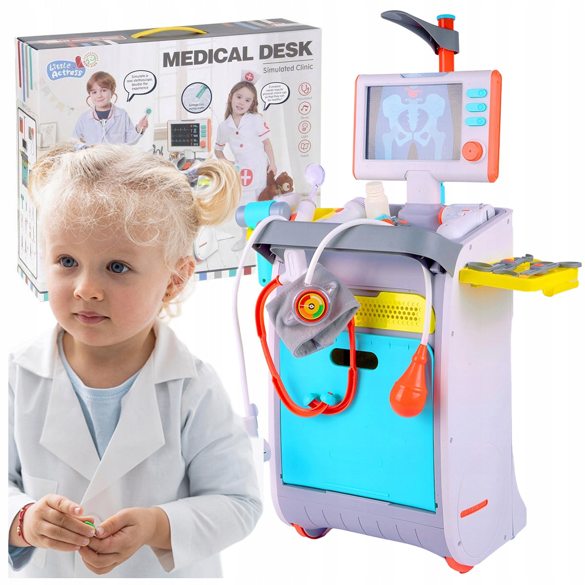 LITTLE DOCTOR MEDICAL KIT FOR KIDS IN WHEELCHAIR SOUND Fun in Doctor