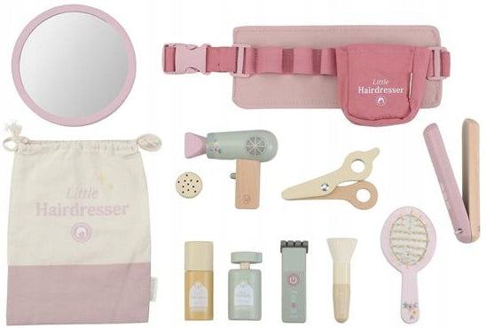 LITTLE DUTCH HAIRDRESSER SET WITH HIP BELT WOODEN SMALL STYLIST Packaging status original