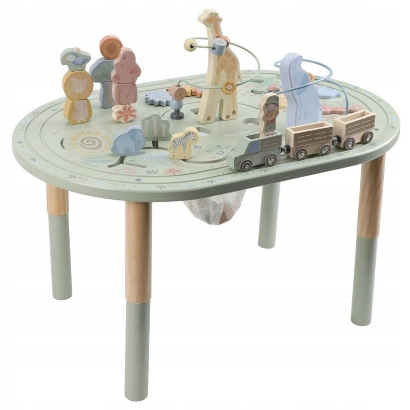 LITTLE DUTCH Wooden Safari Friends Activity Educational Table