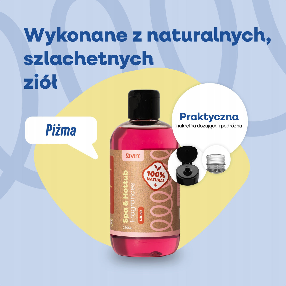 LIVIN' fragrance for Jacuzzi Musk 250 ml aroma for spa bath and hot tub Brand LIVIN