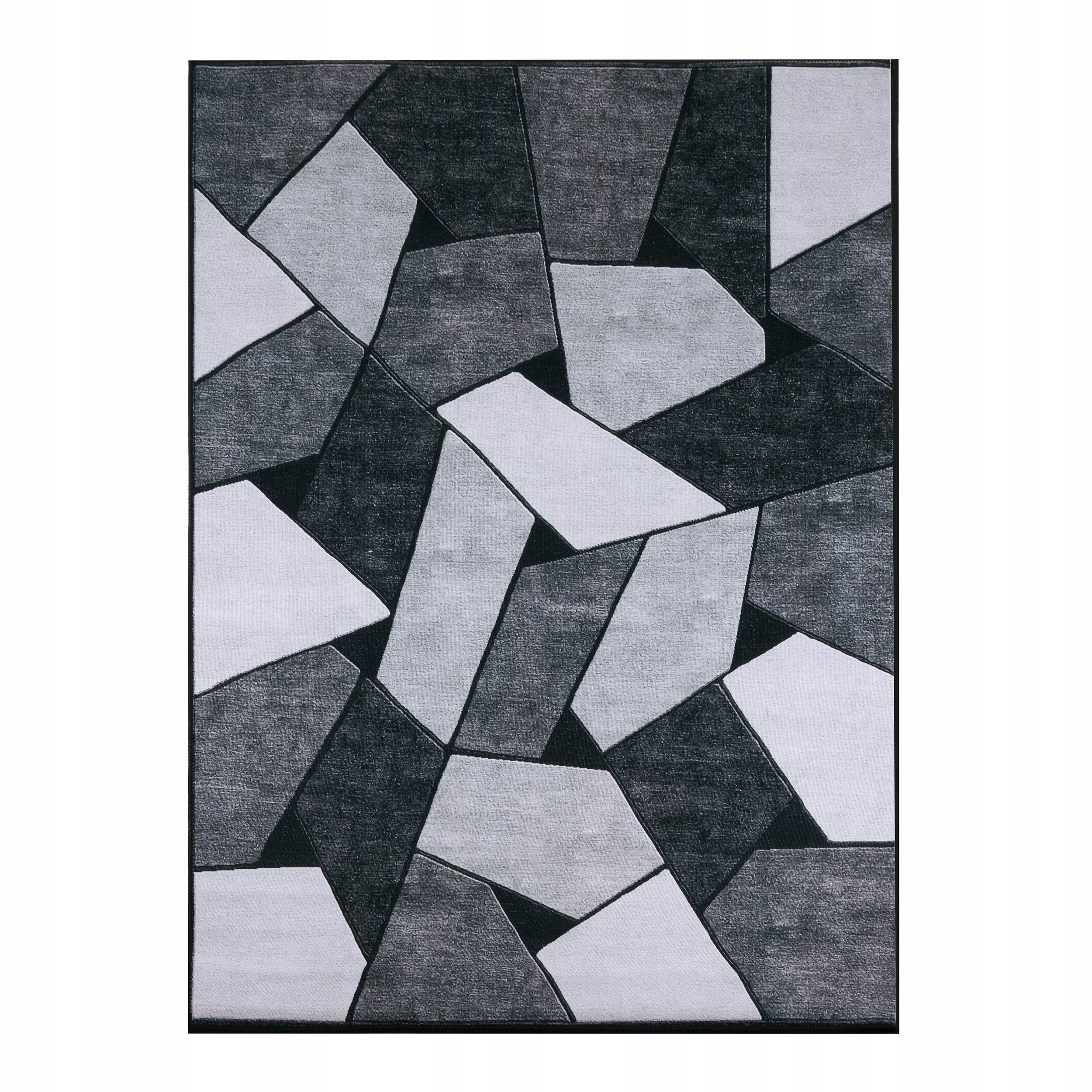 LIVING ROOM RUG 120x170 GREY BLACK MODERN NON-SLIP FASHIONABLE BCF