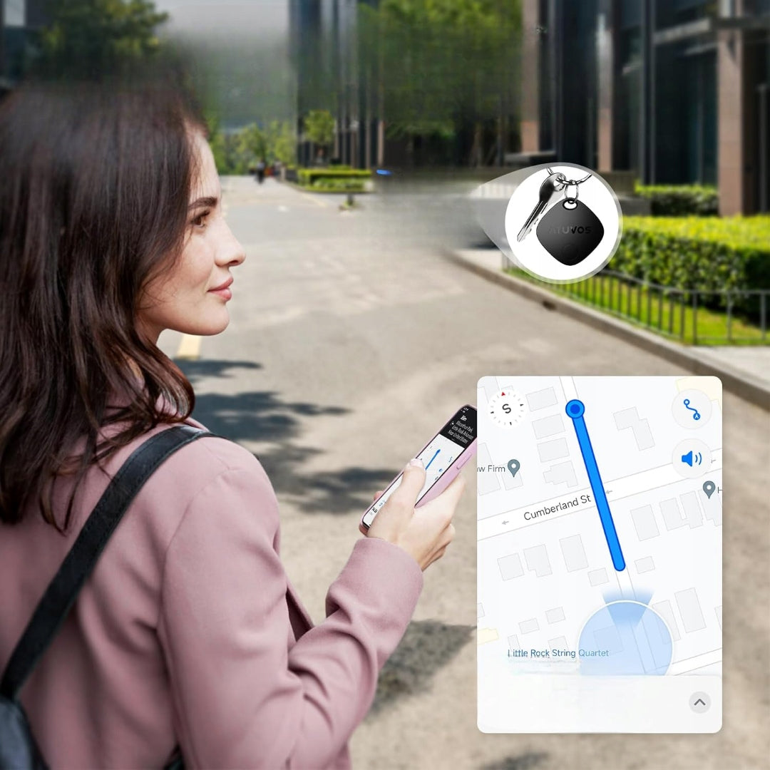 LOCATOR GPS KEYS SMART LUGGAGE TRACKING KEYCHAIN ATUVOS 4 PCS Model FSvqv