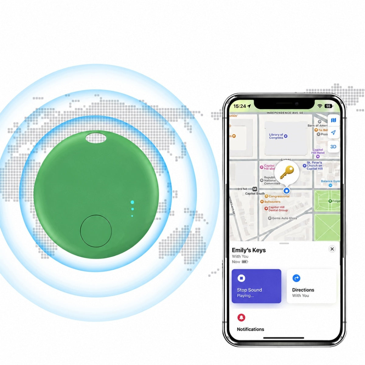 LOCATOR SMART TAG ANDROID 4 PCS. FOR WALLET KEYS Model 4059749273943