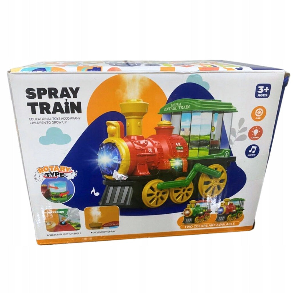 LOCOMOTIVE CLOTHES TRAIN ON BATTERIES RIDES GLOWING GAME LETS GO OF A FEW SMOKE Manufacturer code KOLEJKA