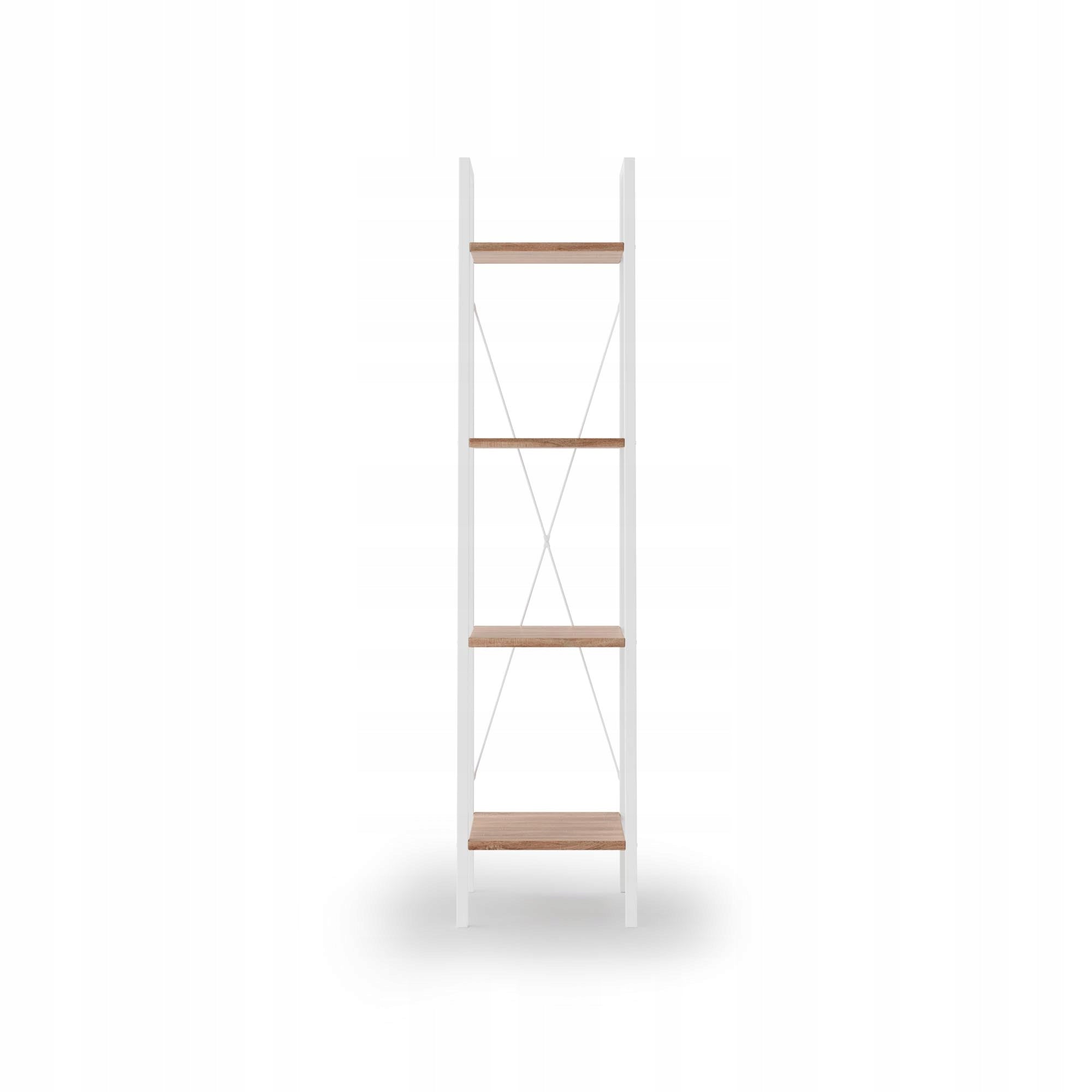 LOFT BOOKCASE NARVIK REG1 NARROW FOR BOOKS WHITE Furniture depth 33 cm