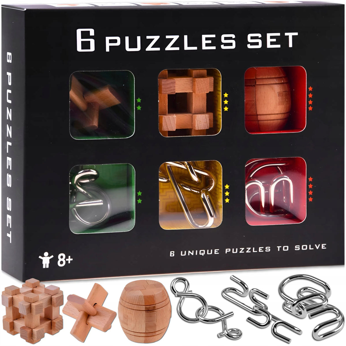 LOGIC PUZZLES BRAIN TEASER GAME - EDUCATIONAL PUZZLE SET FOR KIDS Manufacturer code LAMIGŁOWKI LOGICZNE UKŁADANKA PUZZLE MEMFLOW