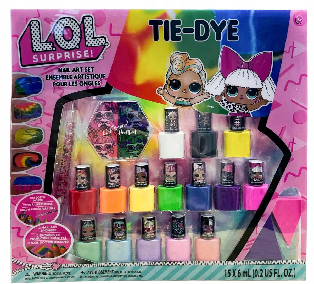 LOL Surprise Nail Polishes 15-Pack MGA Brand Townley Girl