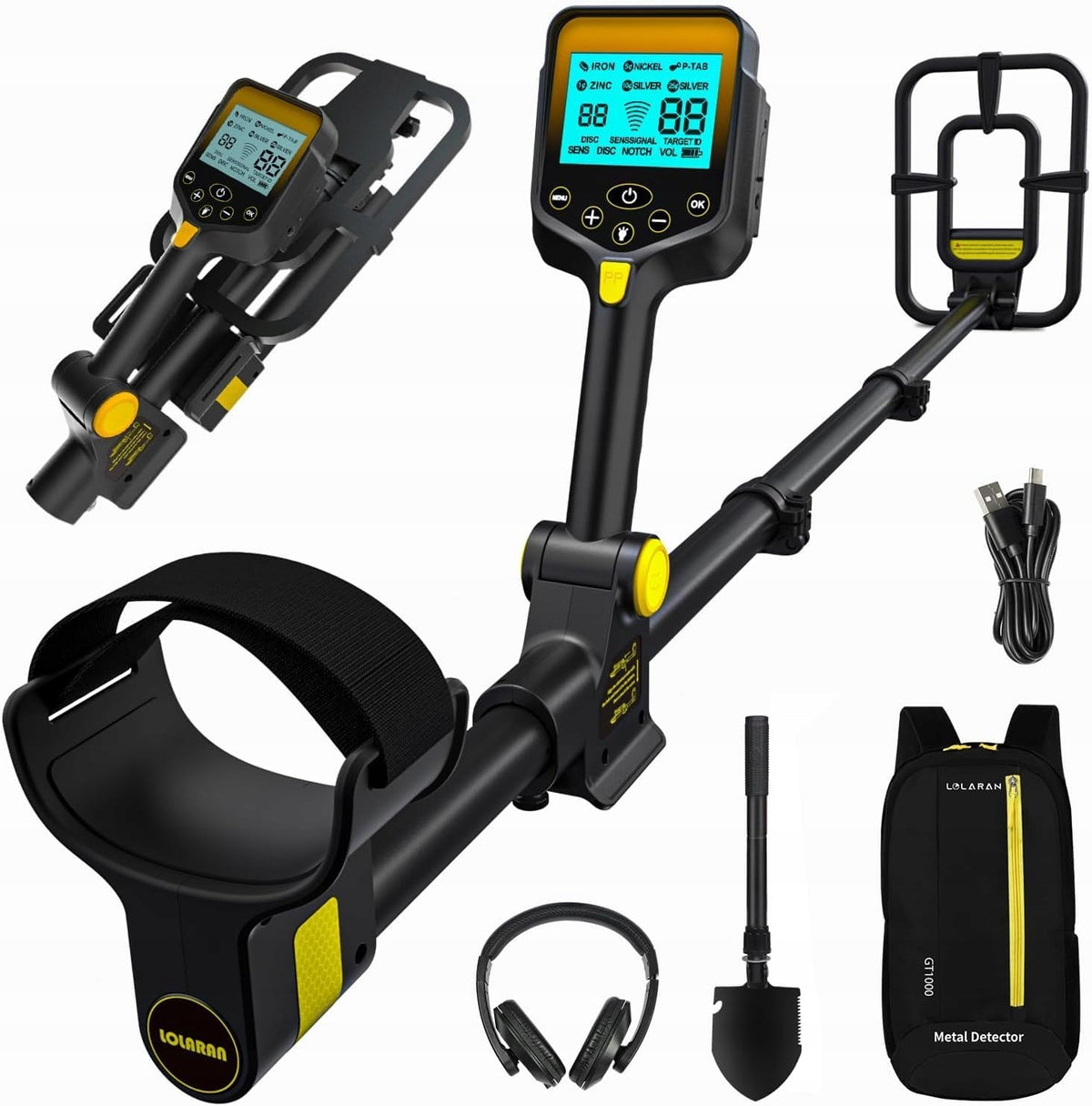LOLARAN Professional Metal Detector for Adults and Children FOLDING