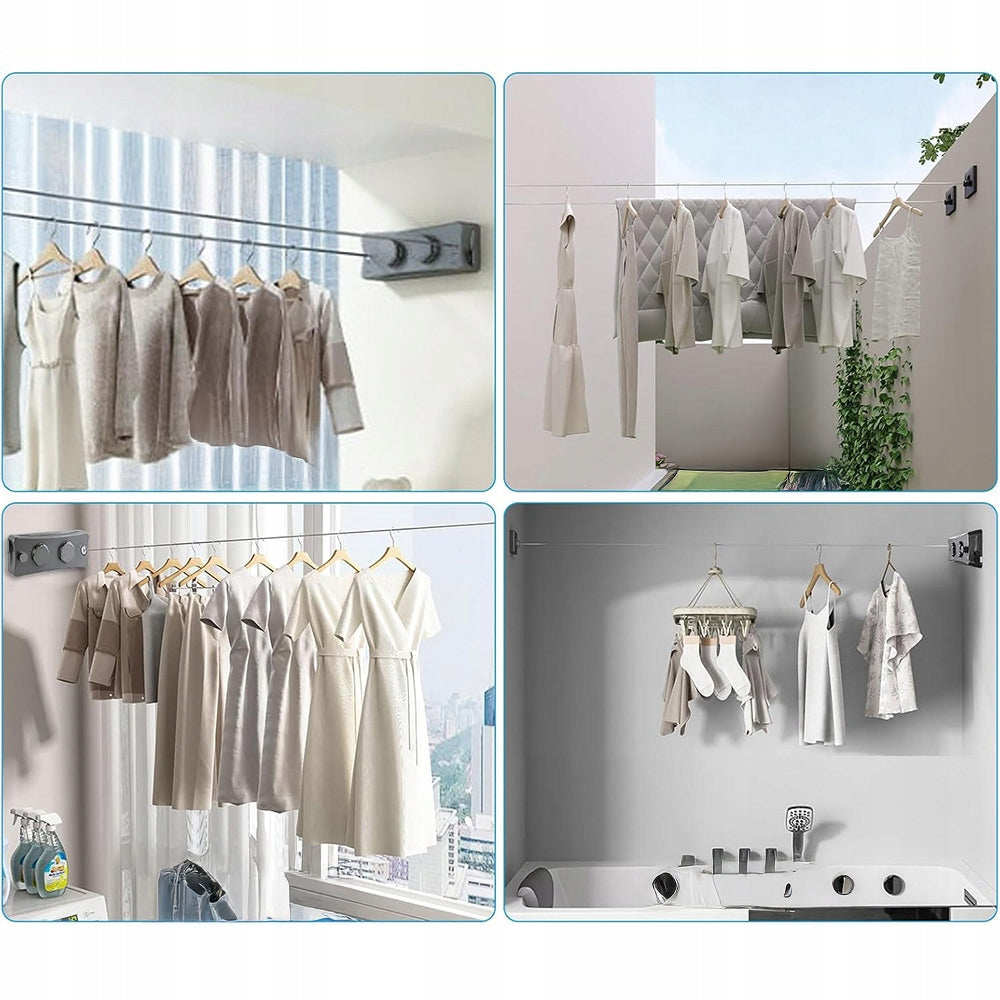 LONG EXTENDABLE LAUNDRY LINE 5,1M DURABLE DRYING STRINGS Manufacturer code MG006