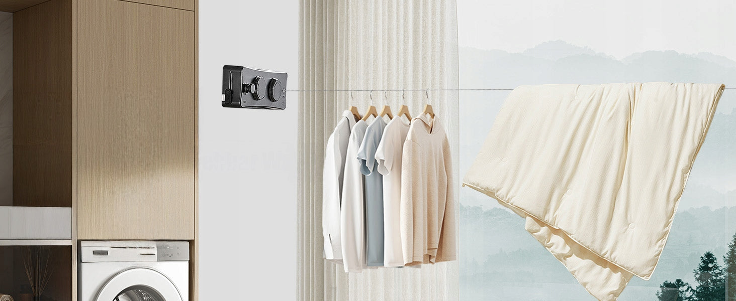 LONG EXTENDABLE LAUNDRY LINE 5,1M DURABLE DRYING STRINGS Weight 0.5 kg