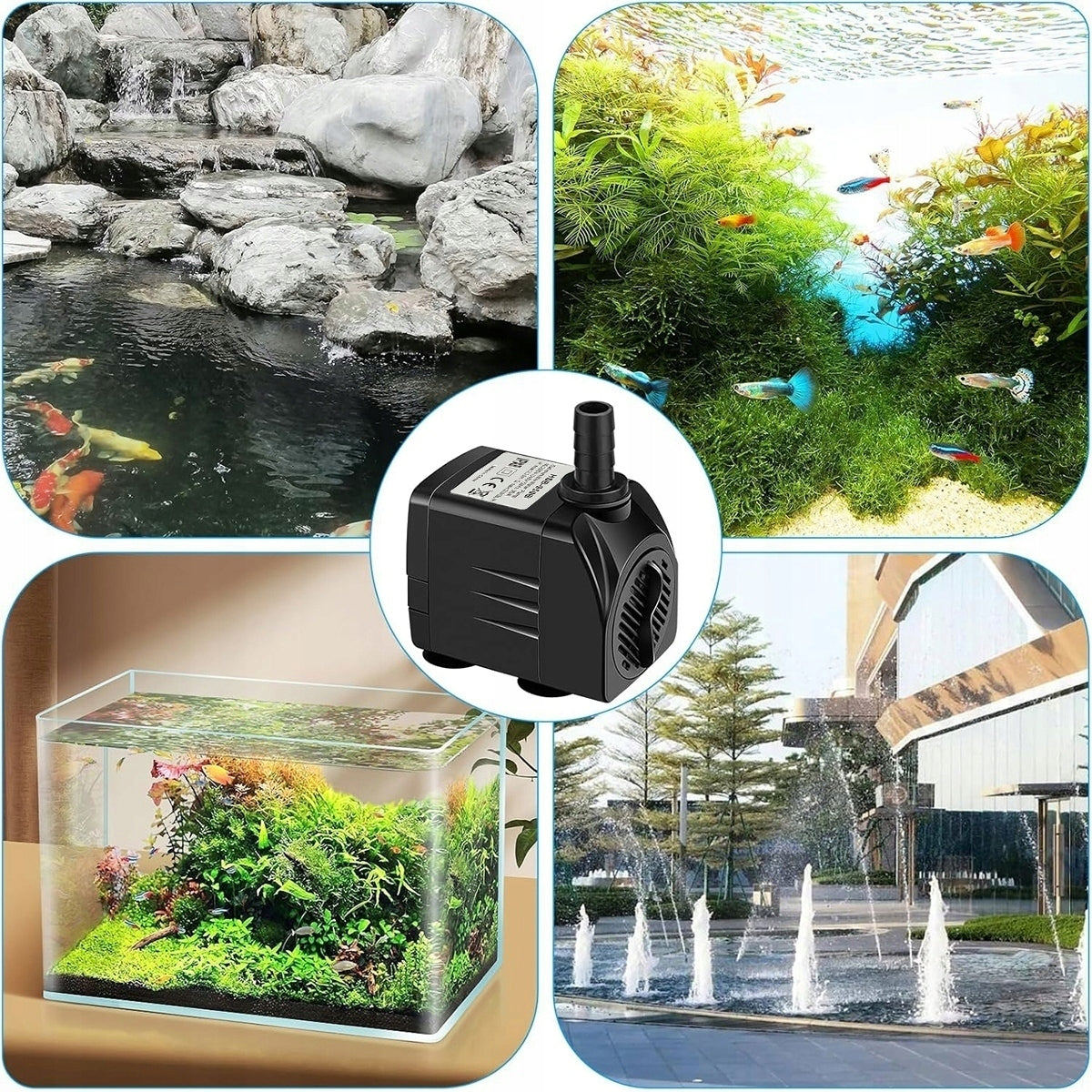 LOW IMMERSION PUMP 2000L/H 35W Aquarium Ultra Quiet Pond Pump Customs tariff code 84138100