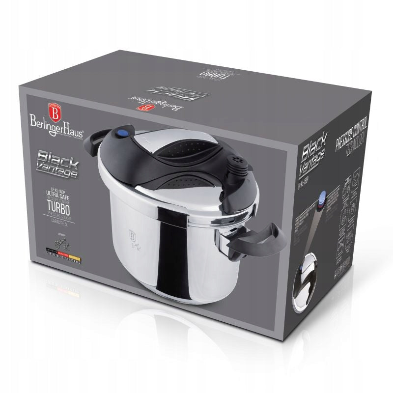 LP-KL-150P - 6L Pressure Cooker Berlinger Haus Stainless Steel Eternal Collection Packaging status original