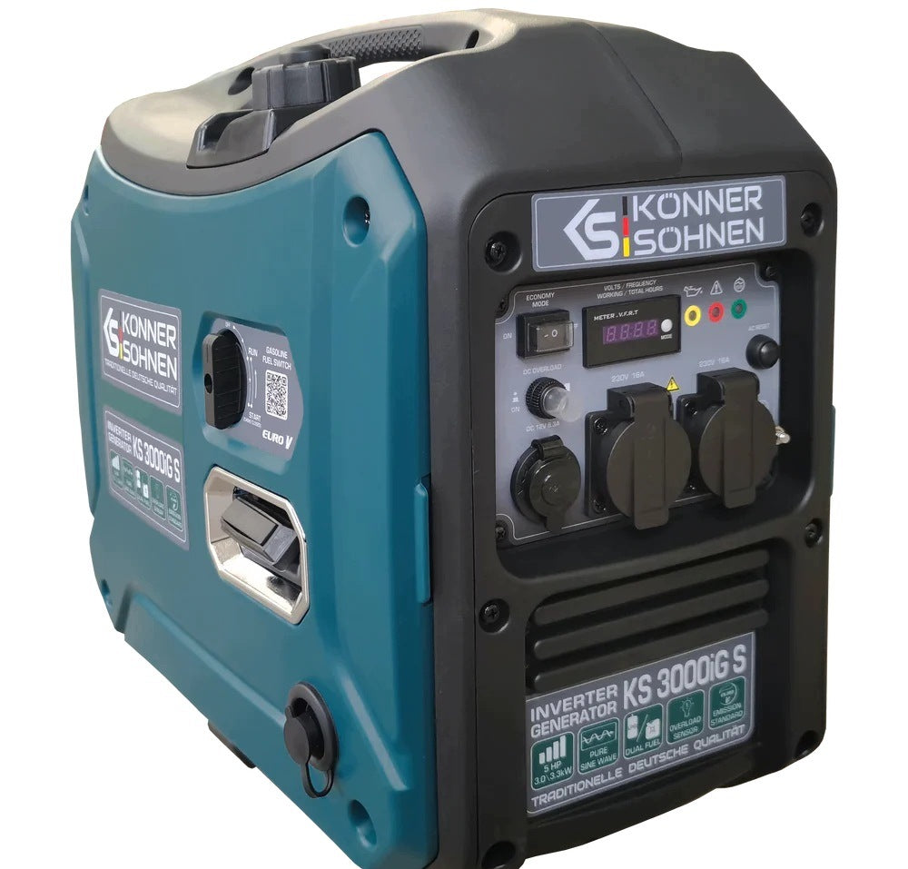 LPG/Benzine Inverter Generator Set 3,3 kW KS3000IGS Brand Könner & Söhnen