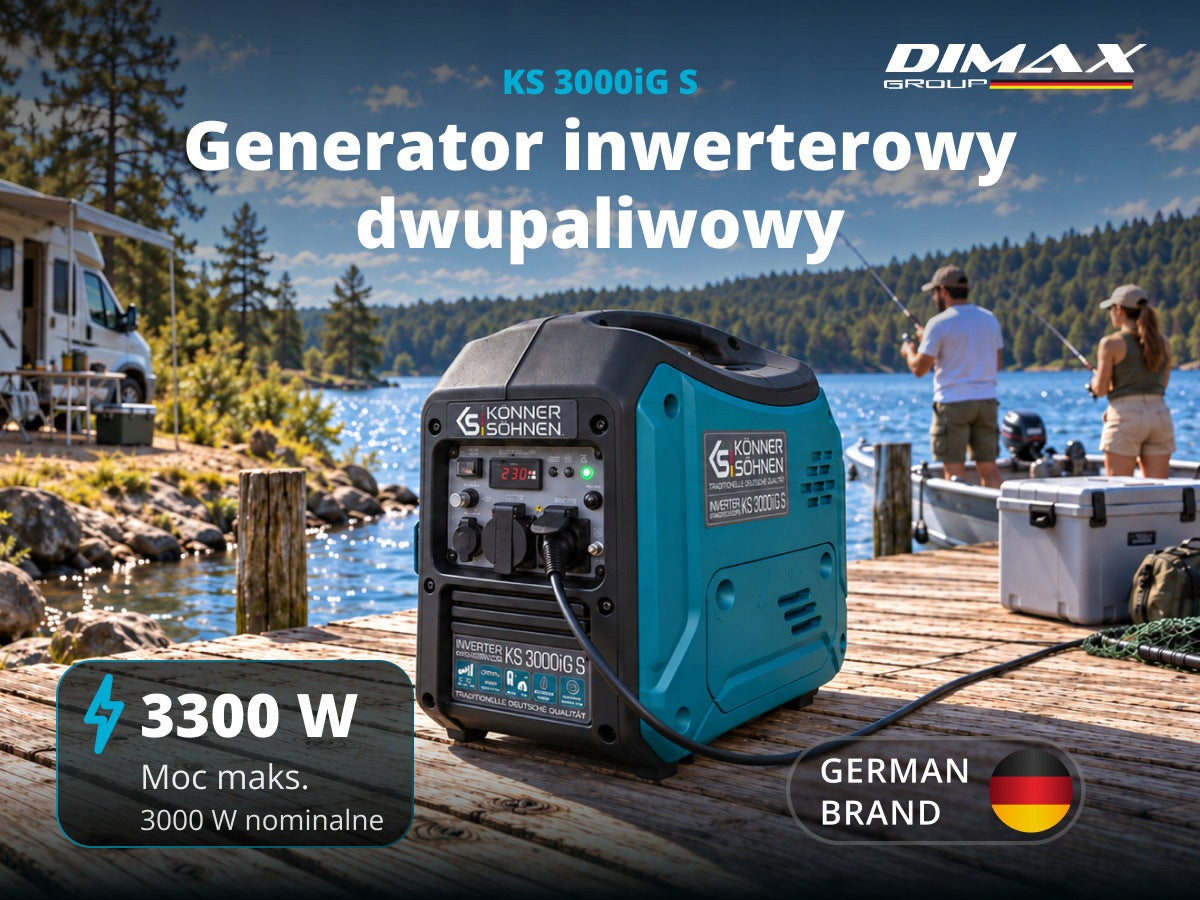 LPG/Benzine Inverter Generator Set 3,3 kW Könner & Söhnen Packaging status original