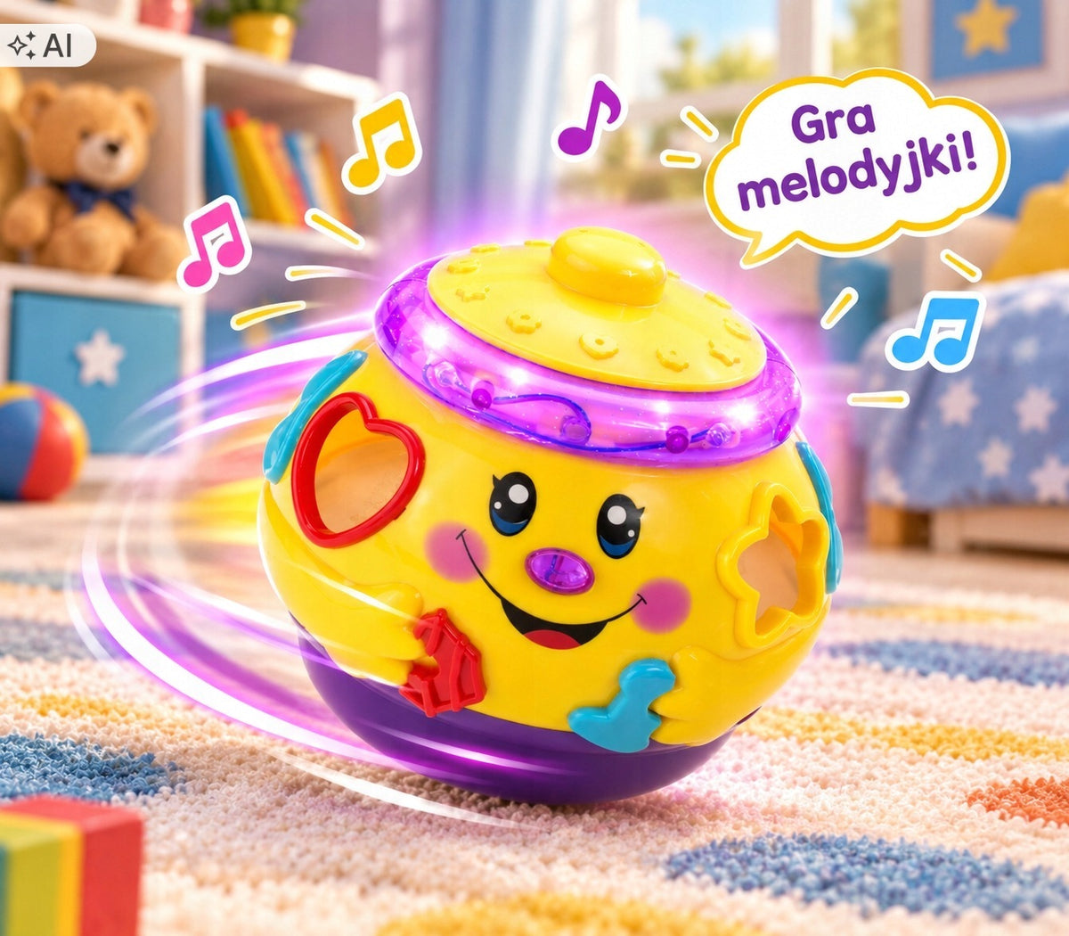 LT731 MUSICAL POT BLOCKS SORTER FOR CHILDREN RIDES GLOWS GAME MELODIES Packaging status original