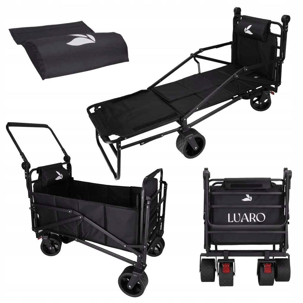 LUARO Transport Trolley Folding Field Bed 2in1