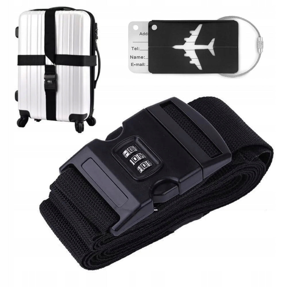 LUGGAGE BELT FOR SECURITY SUITCASES WITH CODE LABEL IDENTIFIER