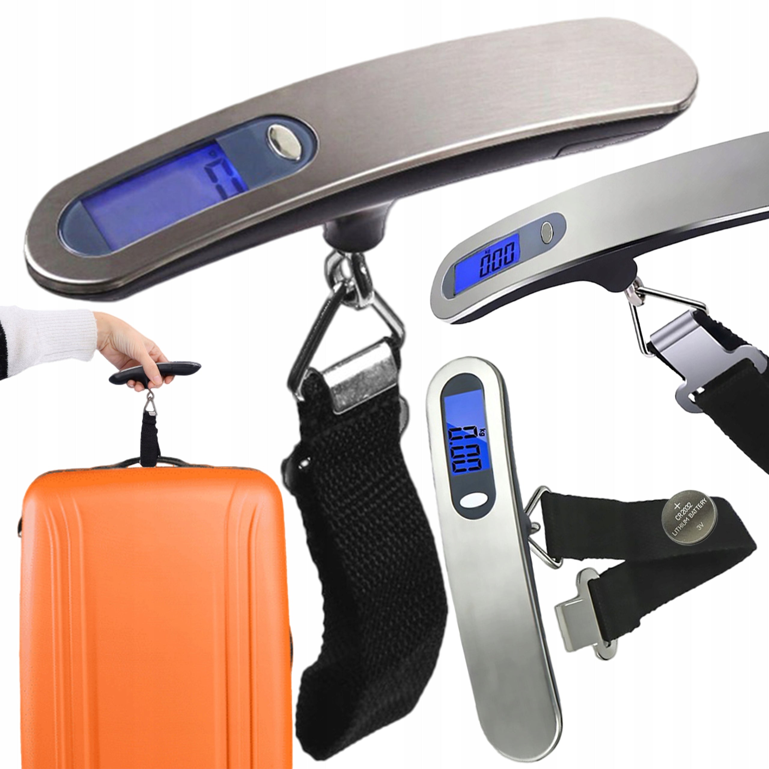 LUGGAGE SCALE TRAVEL HOOK AIR TRAVEL MANUAL LCD UP TO 50KG