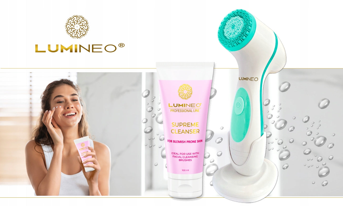 LUMINEO brush face wash massager acne breakouts + bio gel Brand Lumineo