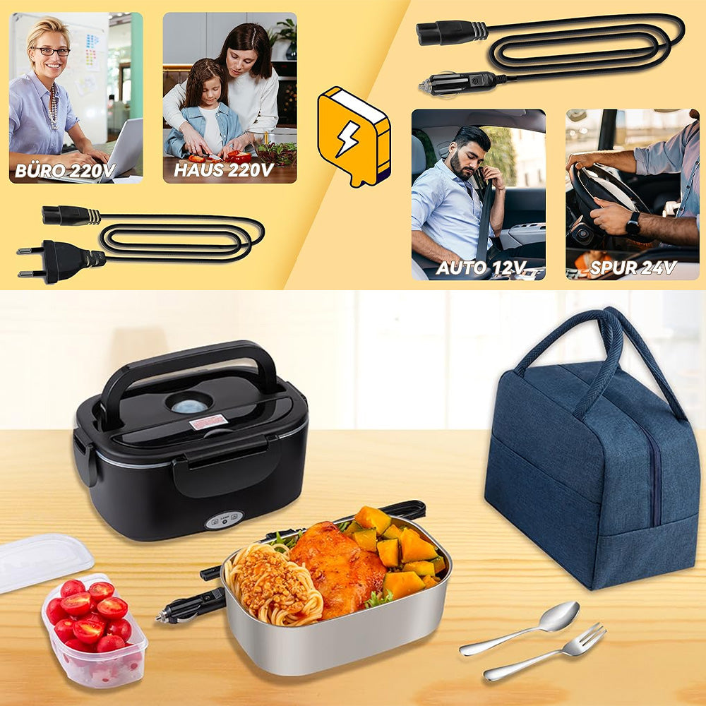 LUNCH BOX ELECTRIC HEATED THERMOS 12V/24V/220V FOR CAR, OFFICE Brand no brand