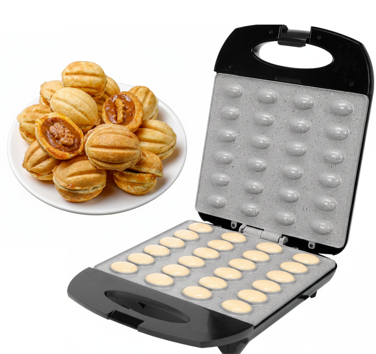 LUND CERAMIC COOKIE TOASTER PEANUT MAKER 24 HALVES 1400W