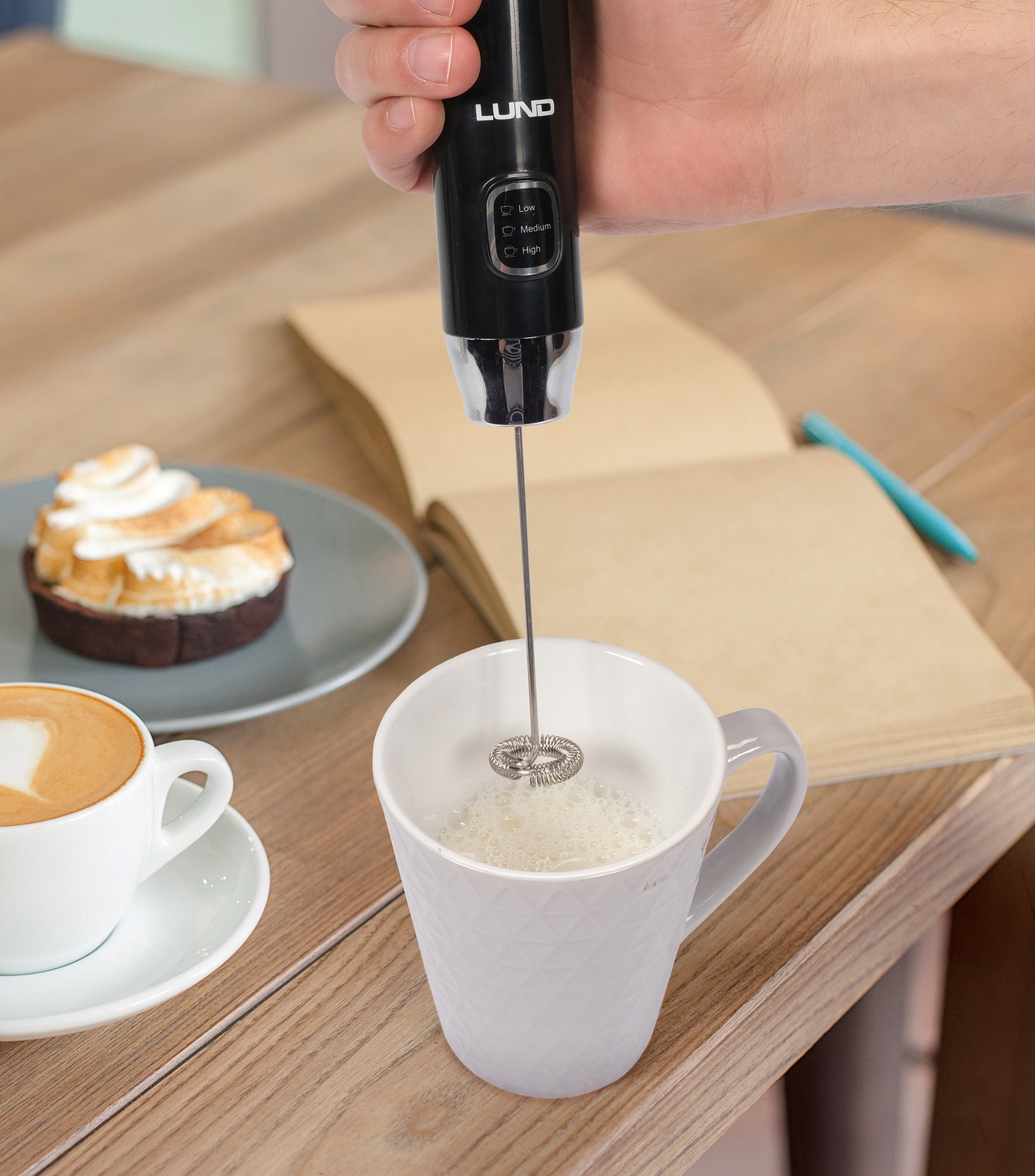 LUND ELECTRIC MILK FROTHER MANUAL MINI USB COFFEE MILK BEATER EAN (GTIN) 5906083062100