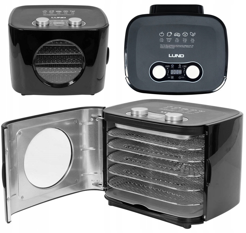 LUND FOOD DRYER 300W 5 FRUIT MUSHROOM TRAYS WITH TIMER 68280 Brand Lund