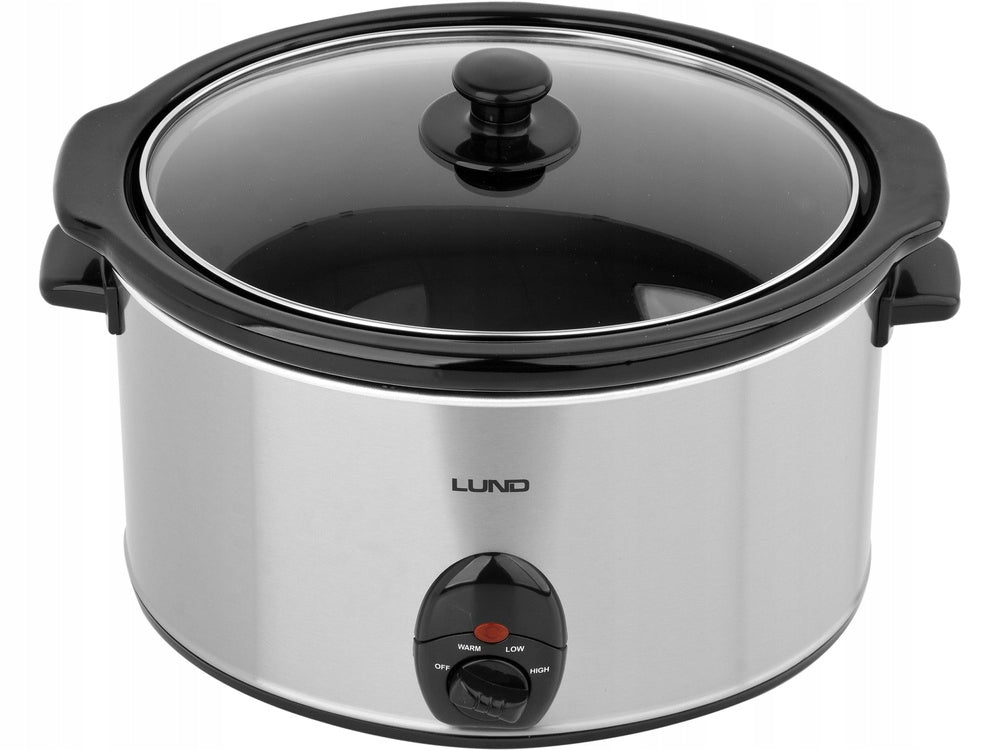 LUND SLOW COOKER CERAMIC POT SLOW COOKER INOX LCD 320W 5,6L 3MODES 67661 Brand Lund