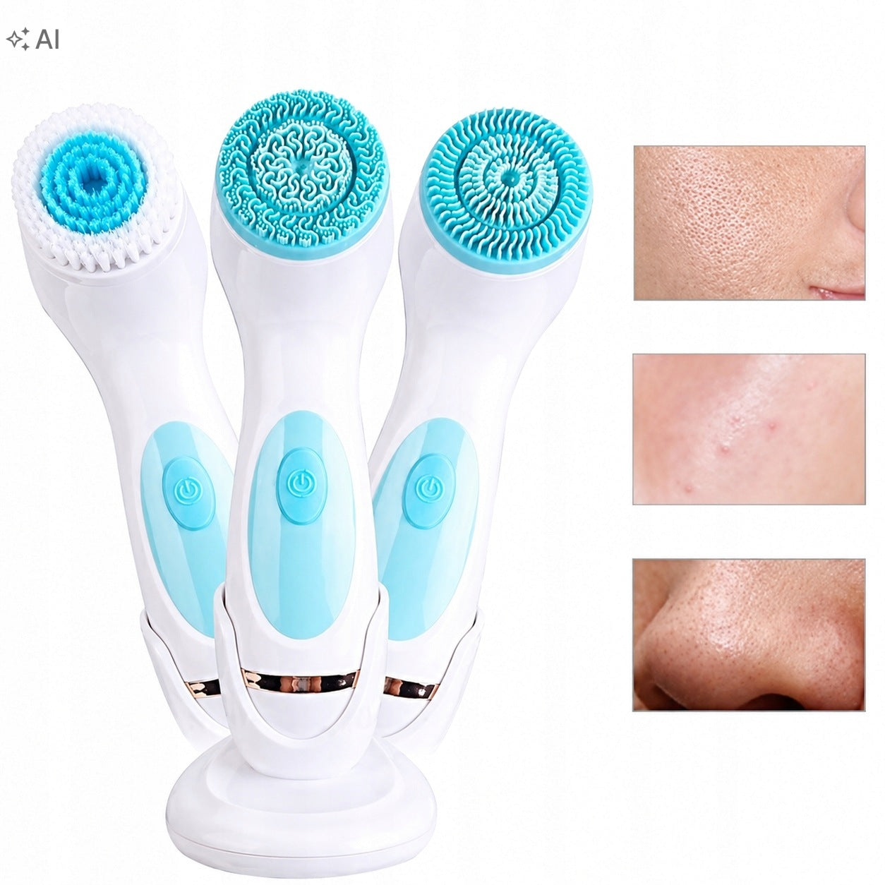 LUOWAN USB Face Sonic Toothbrush 3 Silicone Tips Brand no brand