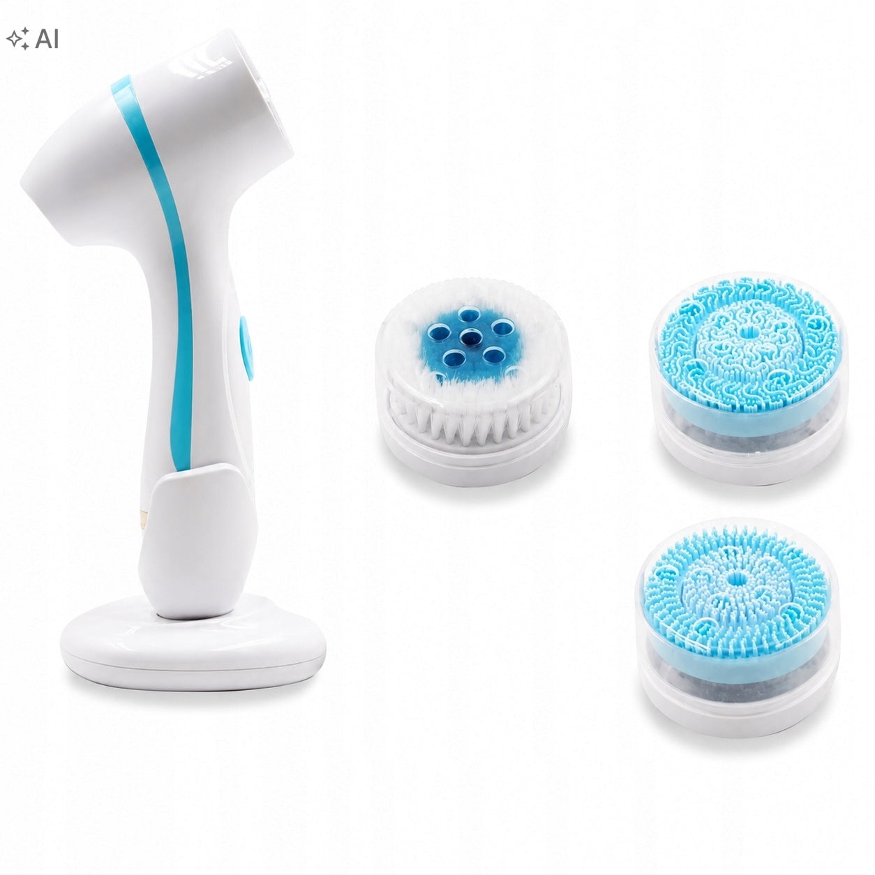 LUOWAN USB Face Sonic Toothbrush 3 Silicone Tips