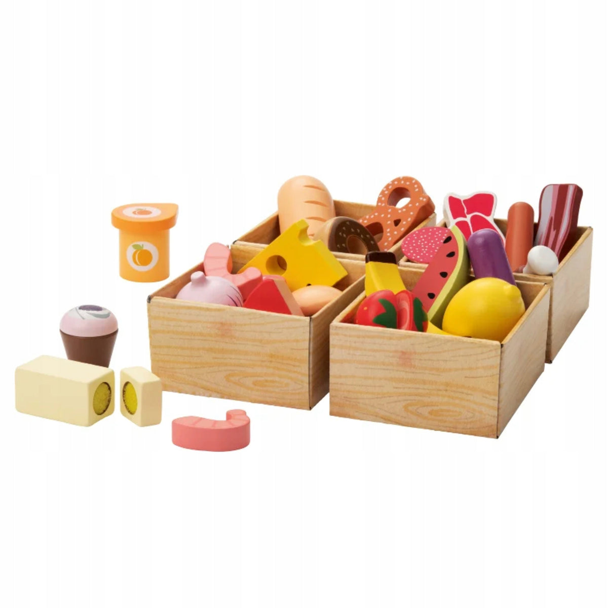 LUPILU Wooden play food set 29 elements-kitchen shop