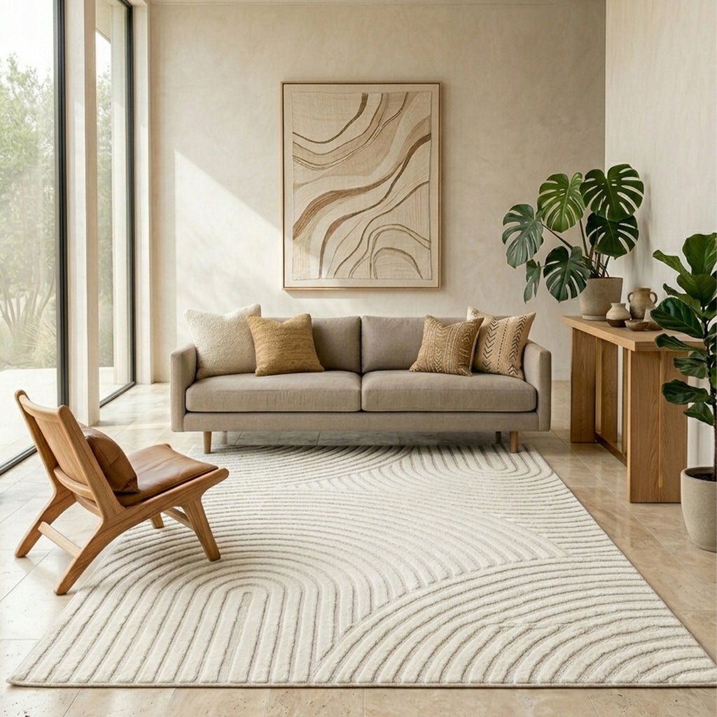 LUXURY CARPET 160X230 CM PERFECT FOR ANY INTERIOR CAMPINO 220 CREME Brand Sindbad