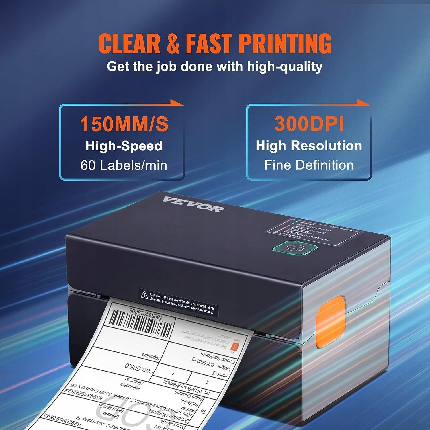 Label printer 300DPI Bluetooth/USB 150 mm/s 40-108 mm Manufacturer no brand